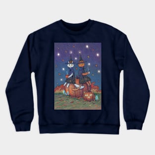 Halloween Cat Witches Crewneck Sweatshirt